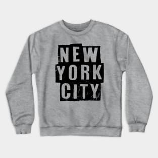 New York City - Vintage Black Text Crewneck Sweatshirt